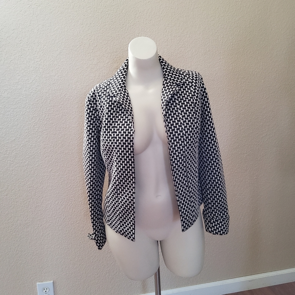 Virtue Blazer Suit Jacket 8 Black and White